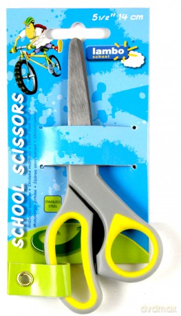 Nożyczki szkolne z miękkimi uchwytami 14 cm Lambo School