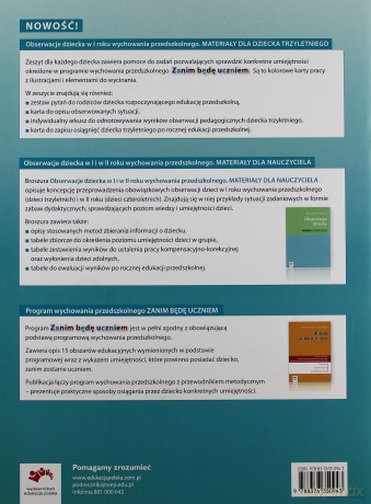 Obserwacje dziecka w I roku wychowania przedszkolnego. Materiały dla dziecka trzyletniego [KSIĄŻKA]