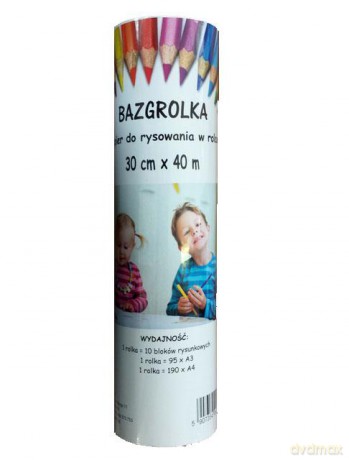 Papier do rysowania 40m x 30 cm bazgrołka