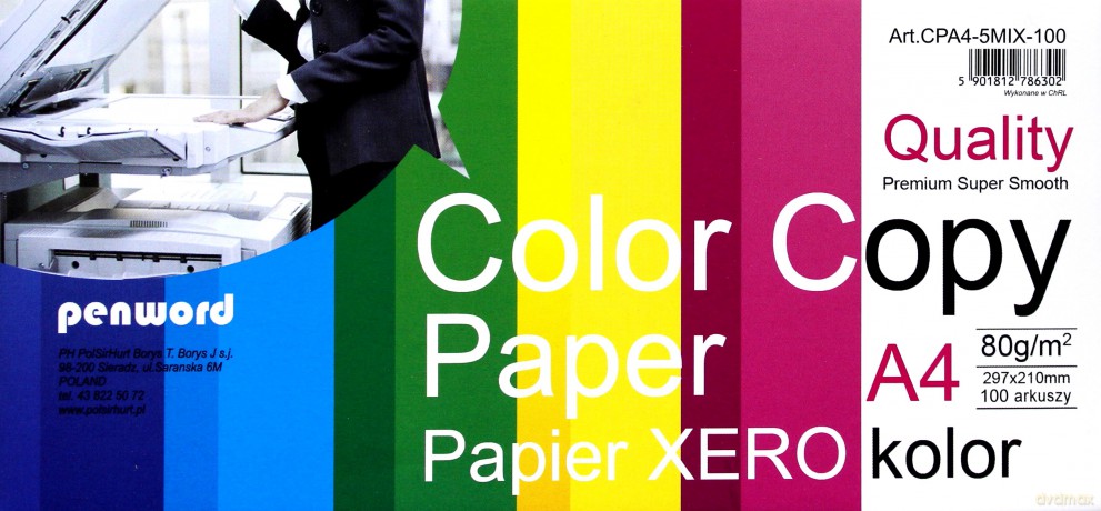Papier ksero A4/100 kolorowy