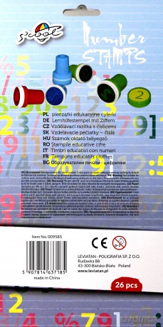 Pieczątka Scool edukacyjna set cyferki