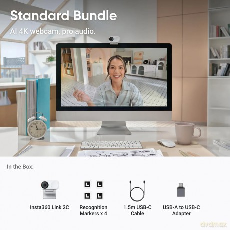 Insta360 - Link 2C Standard Edition - Arctic White