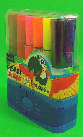 Pisaki 12 kolorów Jumbo w pudełku Kidart