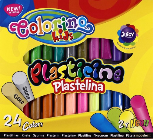 Plastelina 20 kolorów + 2 neonowe + srebrna i złota