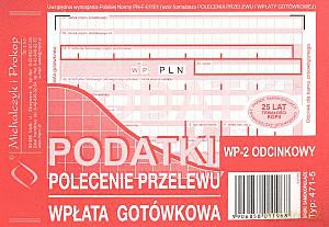 Polecenie przelewu A6 Podatki