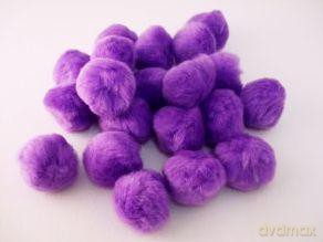 Pompony dekoracyjne 10mm Liliowe