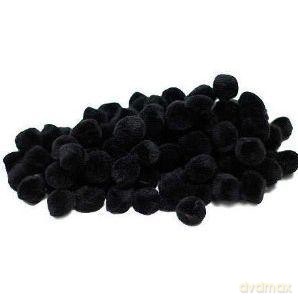 Pompony dekoracyjne 38mm Czarne