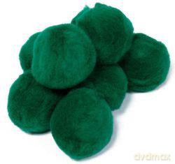Pompony dekoracyjne 50mm Zielone