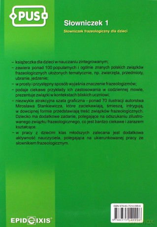PUS Słowniczek frazeologiczny dla dzieci 1 [KSIĄŻKA]