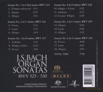 Christopher Wrench: Bach: Organ Sonatas [CD]