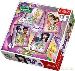 TREFL Puzzle 4 w 1 Dzwoneczek i przyjaciele