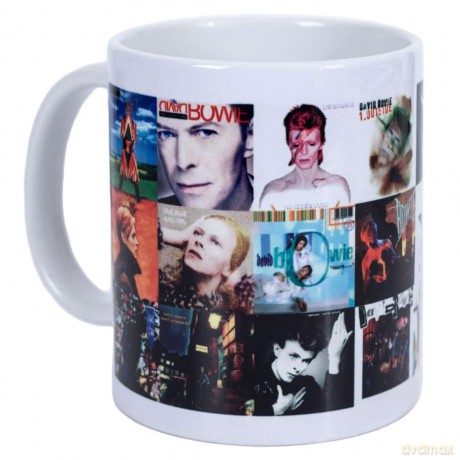 David Bowie: David Bowie (Albums Collage) White Pod Mug