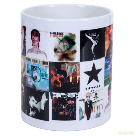 David Bowie: David Bowie (Albums Collage) White Pod Mug