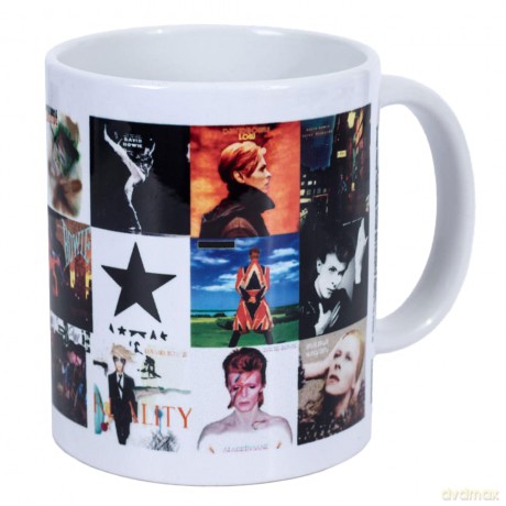 David Bowie: David Bowie (Albums Collage) White Pod Mug