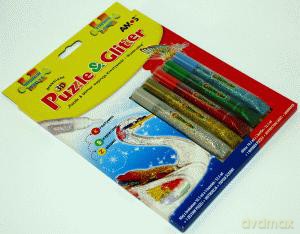 Puzzle przestrzenne Łabędź + klej z brokatem