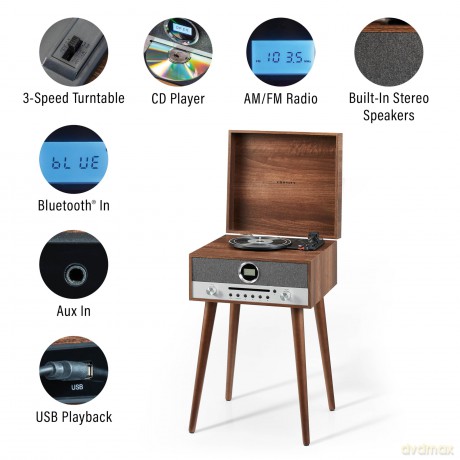 Crosley: Nash Entertainment Center (Walnut)