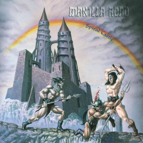 Manilla Road: Spiral Castle (Transparent Electric Blue/White Splatter) [Winyl]