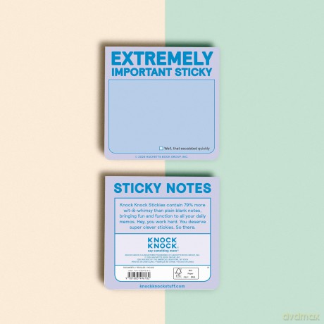 Extremely Important Sticky Note (Knock Knock Sticky Notes)