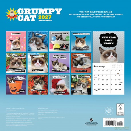 Grumpy Cat 2027 Wall Calendar - Grumpy Cat [KALENDARZ]