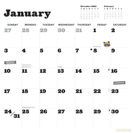 Grumpy Cat 2027 Wall Calendar - Grumpy Cat [KALENDARZ]