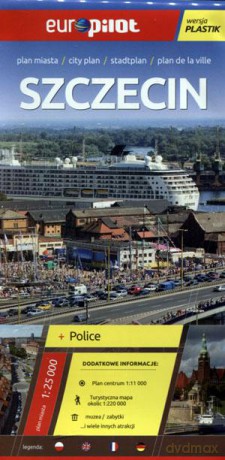 Szczecin, Police plan miasta skala 1:25 000 [KSIĄŻKA]