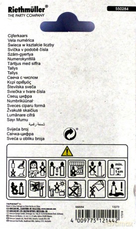 Świeczka cyfra z kropkami "4"