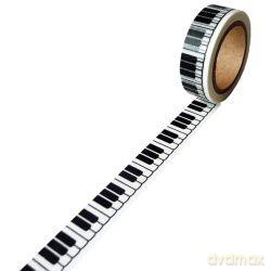 Taśma dekoracyjna papierowa washi 15mmx10m - Pianino