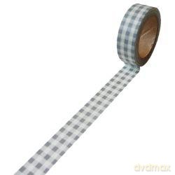 Taśma dekoracyjna papierowa washi 15mmx10m - Szara ceratka