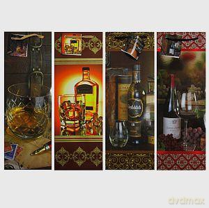 Torba laminowana na alkohol wzory butelkowe