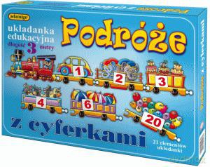 Układanka Podróże z cyferkami