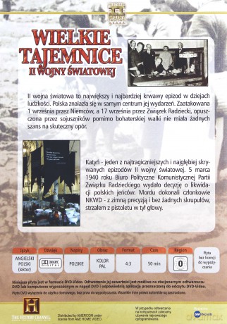 Wielkie Tajemnice II Wojny Światowej 01: Wrzesień 1939 IV Rozbiór Polski/Tajemnica Zbrodni Katyńskiej (0) [DVD]
