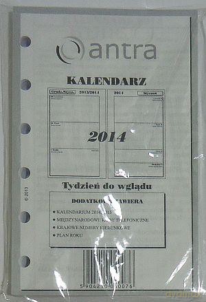 Wkład do kalendarza tygodniowego 2014 kieszonkowego/TDW