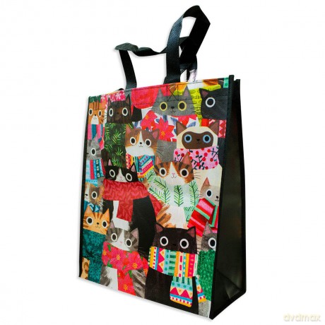 Wintry Cats Reusable Shopping Bag