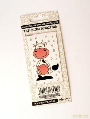 Zakładka magnetyczna 45x80 z tabliczką mnożenia Krowa