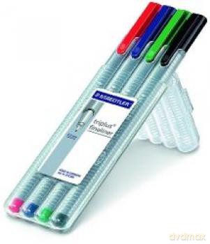 Zestaw 4 cienkopisów Triplus Fineliner