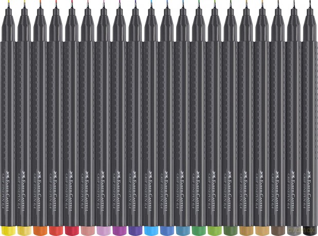 Zestaw cienkopisów Grip 20 sztuk w etui