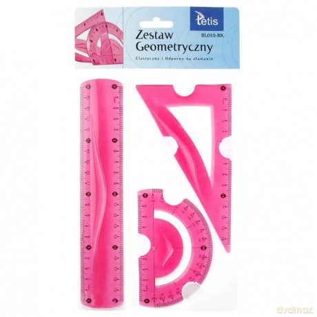 Zestaw geometryczny BL010-RK Różowy elastyczny