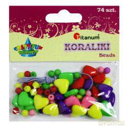 Zestaw koralików mix 74 sztuki