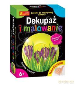 Zestaw kreatywny - Dekupaż i malowanie: Ozdobny talerzyk - Wiosenne kwiaty