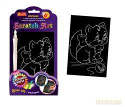 Zestaw kreatywny - Scratch Art Mini tęczowa seria: Kiciuś