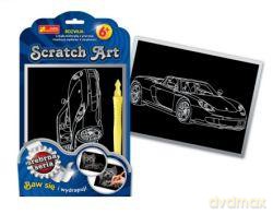 Zestaw kreatywny - Scratch Art srebrna seria: Auto