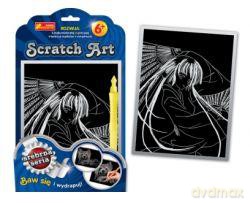 Zestaw kreatywny - Scratch Art srebrna seria: Dziewczyna z wachlarzem