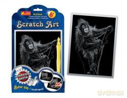 Zestaw kreatywny - Scratch Art srebrna seria: Małpa