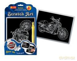 Zestaw kreatywny - Scratch Art srebrna seria: Motocykl