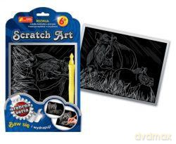 Zestaw kreatywny - Scratch Art srebrna seria: Nosorożec