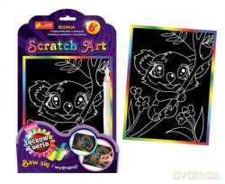 Zestaw kreatywny - Scratch Art tęczowa seria: Koala na gałęzi