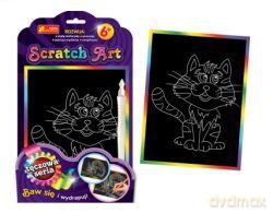 Zestaw kreatywny - Scratch Art tęczowa seria: Kot