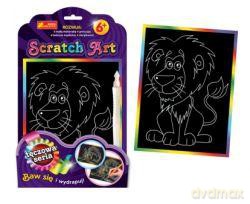Zestaw kreatywny - Scratch Art tęczowa seria: Lew