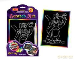 Zestaw kreatywny - Scratch Art tęczowa seria: Małpa