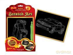 Zestaw kreatywny - Scratch Art złota seria: Auto